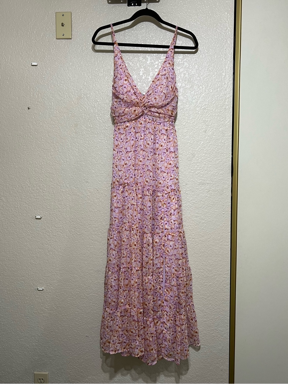 NWT Astr the Label Lilac Floral Maxi Dress